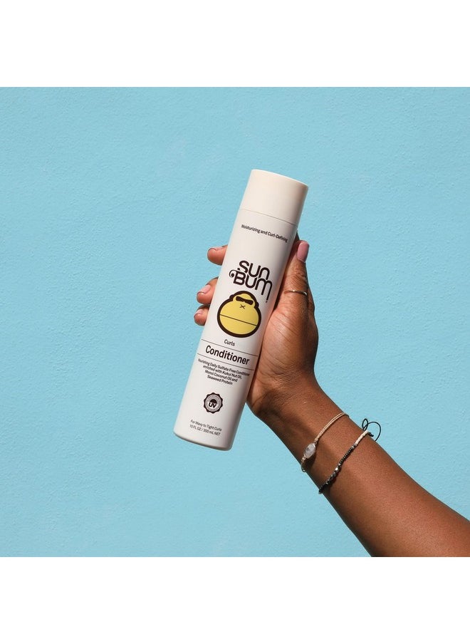 Sun Bum Curls Conditioner | Vegan and Cruelty Free Moisturizing Hair Treatment for Wavy and Curly Hair | 10 oz