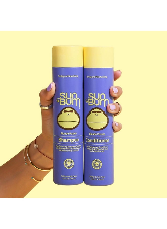 Sun Bum Blonde Shampoo I UV Protecting and Cruelty Free Color Enhancing and Toning Hair Wash for Blondes I 10 Oz
