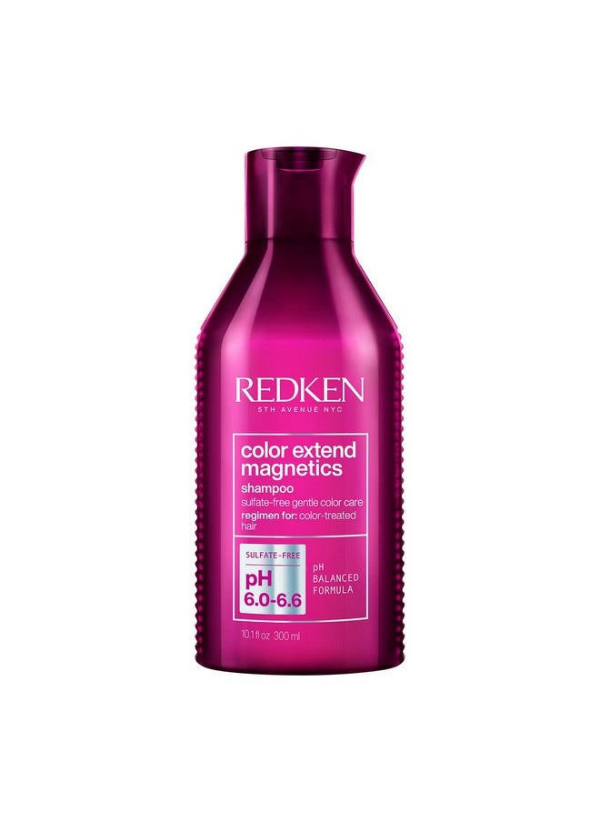 Redken Color Extend Magnetics Shampoo | For Color-Treated Hair | Gently Cleanses & Protects Color | With Amino Acid | Sulfate-Free | 10.1 Fl Oz (Pack of 1)