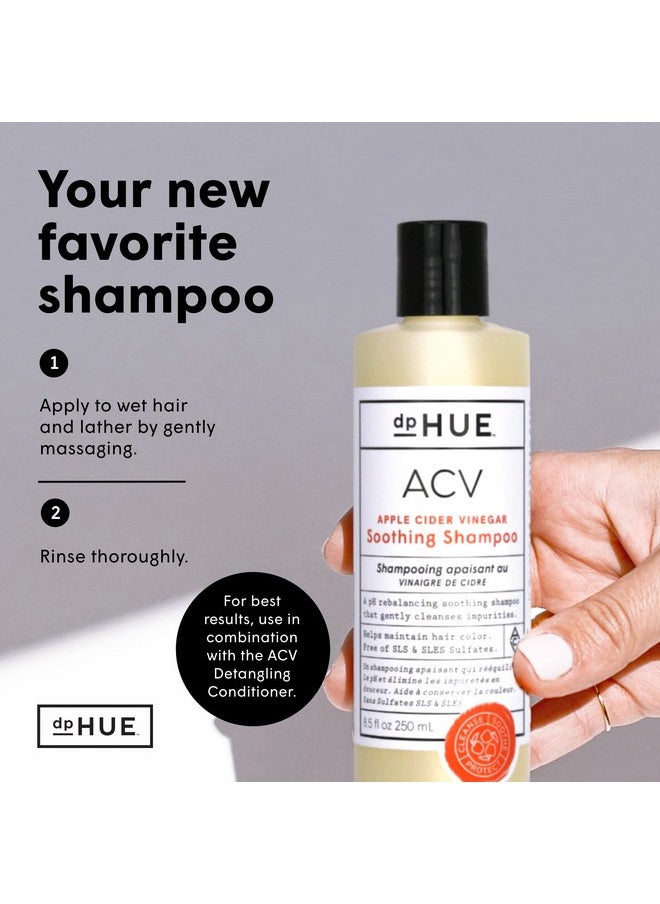 dpHUE ACV Soothing Shampoo, 8.5 Fl Oz - Sulfate Free Dry Scalp Shampoo For Color Treated Hair With Apple Cider Vinegar, Ginger Root, Lavender and Aloe