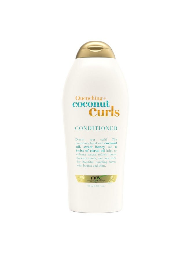 OGX Quenching + Coconut Curls, Moisturizing Conditioner for Curly Hair, Detangling, Curl Enhancing, 25.4 fl oz