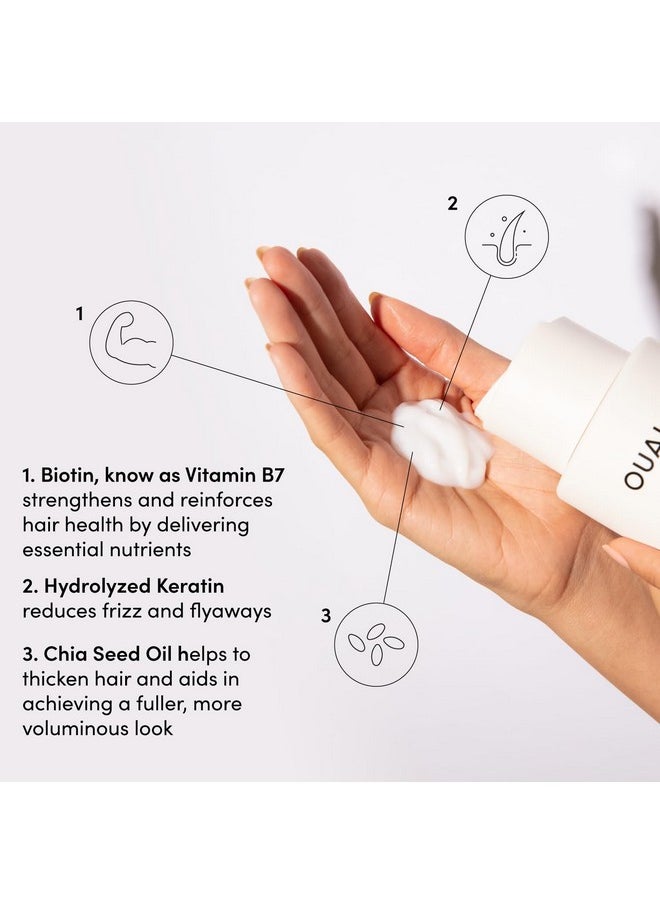 OUAI Fine Hair Conditioner - Volumizing Conditioner for Fine Hair Made with Keratin, Biotin and Chia Seed Oil - Adds Softness, Bounce and Volume - Free from Parabens, Sulfates, and Phthalates (10 Oz)