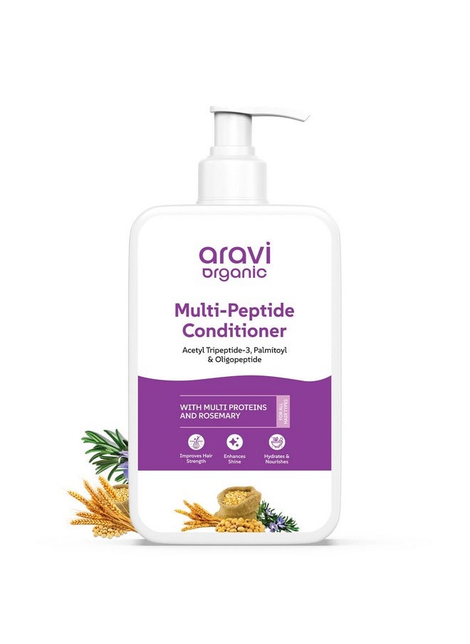 Aravi Organic Multi Peptide Hairfall Conditioner - Acetyl Tripeptide 3, Palmitoyl, Oligopeptide & Rosemary - 200 ml