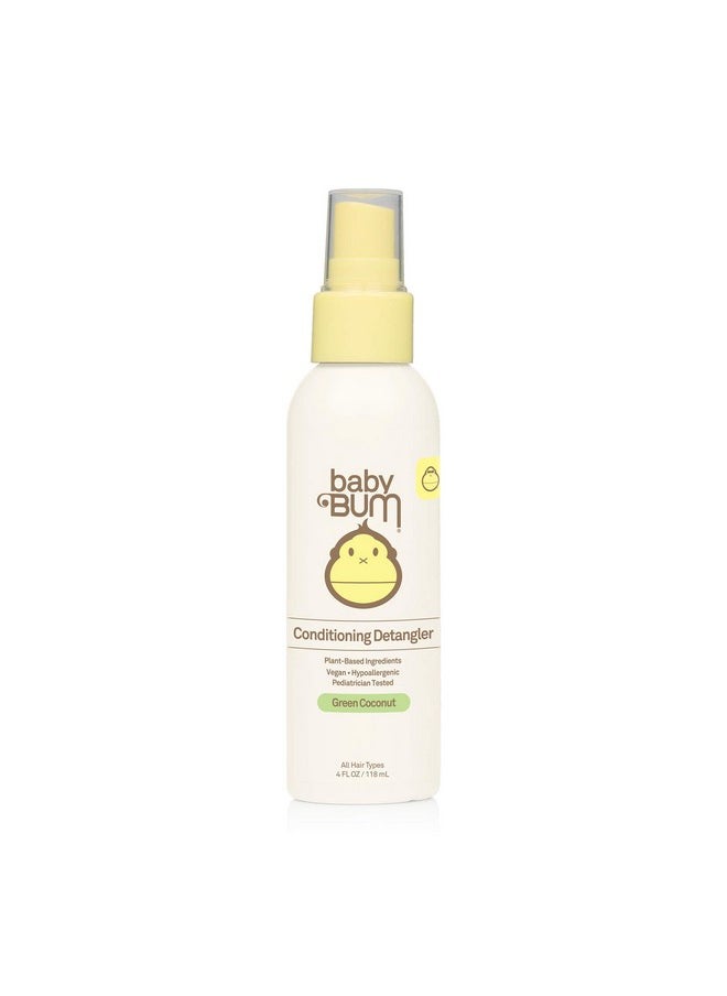 Baby Bum Conditioning Detangler Spray | Leave-In Conditioner Treatment with Soothing Coconut Oil| Natural Fragrance | Gluten Free and Vegan | 4 FL OZ