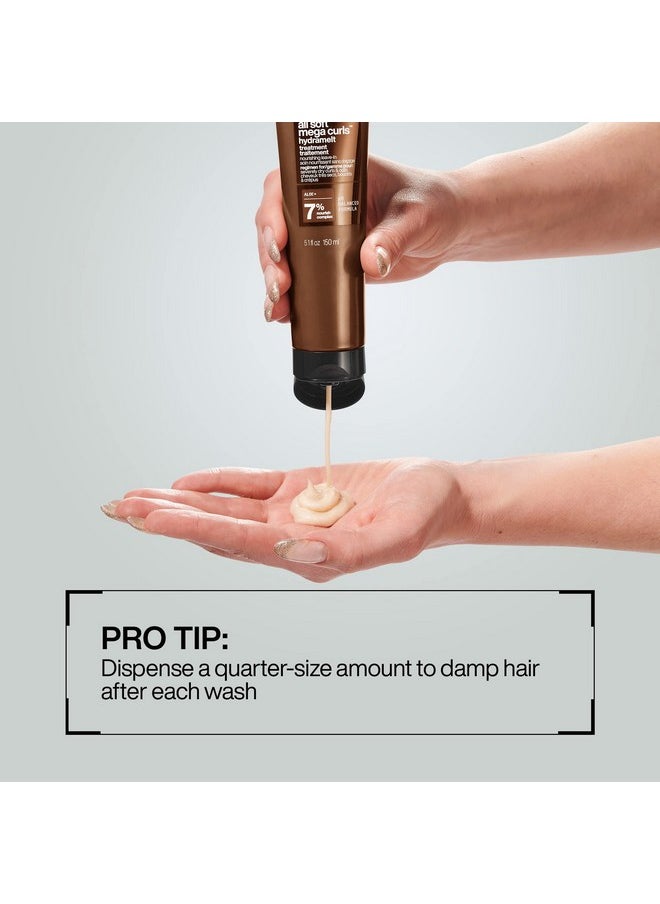 Redken All Soft Mega Curls Hydramelt Leave-In Treatment | For Extremely Dry Hair | For Curly & Coily Hair | Ultra Moisturizing Hair Lotion Enhances Shine | With Aloe Vera