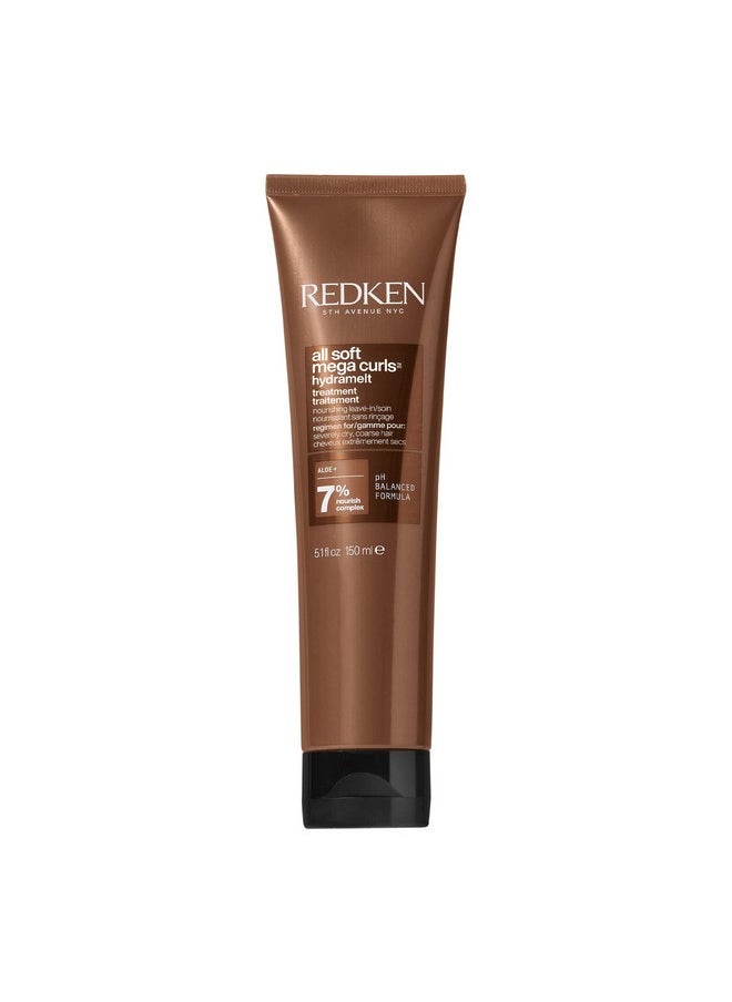 Redken All Soft Mega Curls Hydramelt Leave-In Treatment | For Extremely Dry Hair | For Curly & Coily Hair | Ultra Moisturizing Hair Lotion Enhances Shine | With Aloe Vera