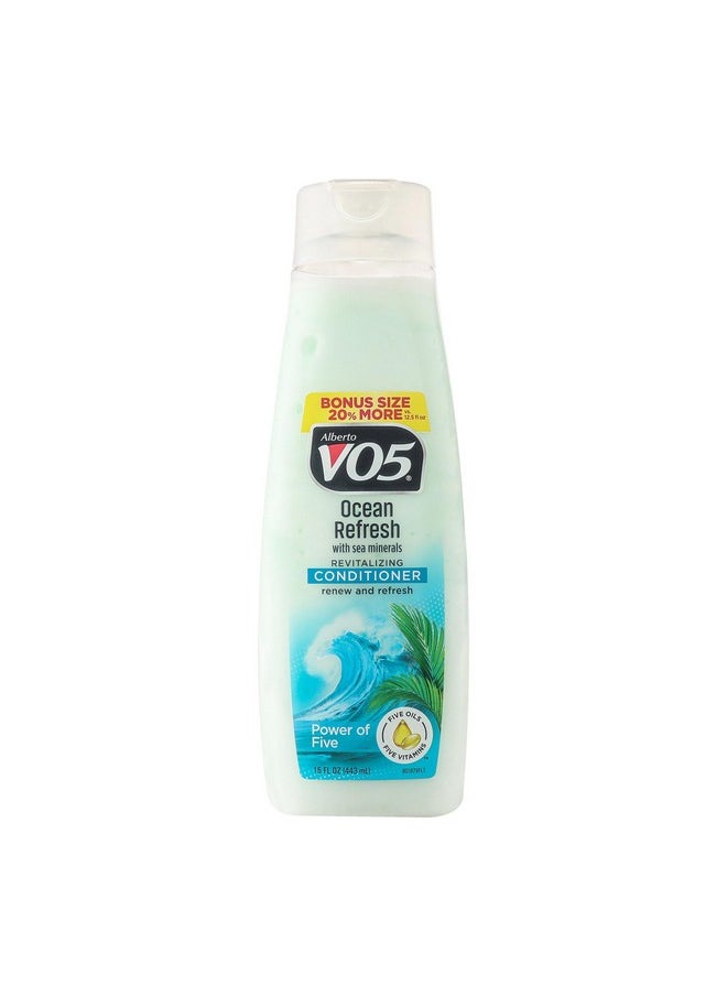 Alberto VO5 Ocean Refresh Revitalizing Conditioner - Hair Conditioner Formulated with Essential Vitamins and Oils - Fresh Ocean Fragrance - 15 oz