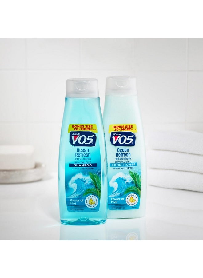 Alberto VO5 Ocean Refresh Revitalizing Conditioner - Hair Conditioner Formulated with Essential Vitamins and Oils - Fresh Ocean Fragrance - 15 oz