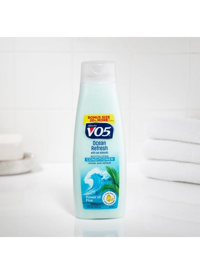 Alberto VO5 Ocean Refresh Revitalizing Conditioner - Hair Conditioner Formulated with Essential Vitamins and Oils - Fresh Ocean Fragrance - 15 oz