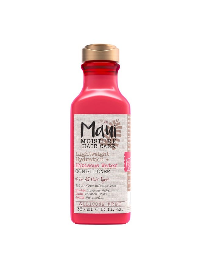 Maui Moisture Lightweight Hydration + Hibiscus Water Conditioner for Daily Moisture, No Sulfates, 13 fl oz