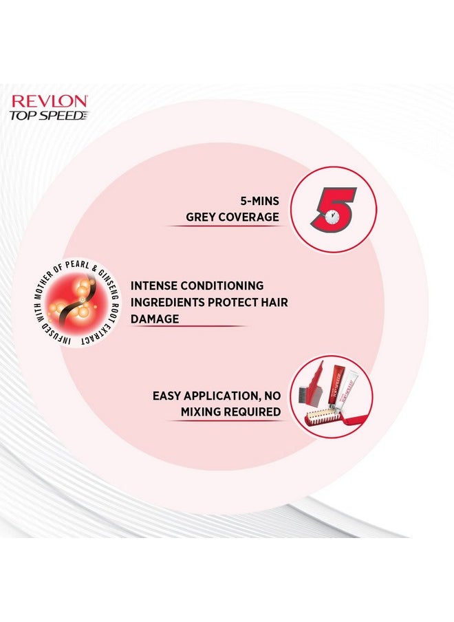 Top Speed Hair Color For Woman - Brownish Black 68 (With Outrageous Conditioner 190 Ml), (3S10978E16463668)