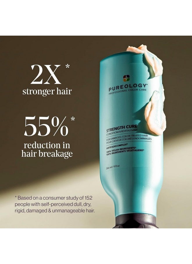 Pureology Strength Cure Strengthening Conditioner for Damaged & Color Treated Hair, 9 Fl Oz