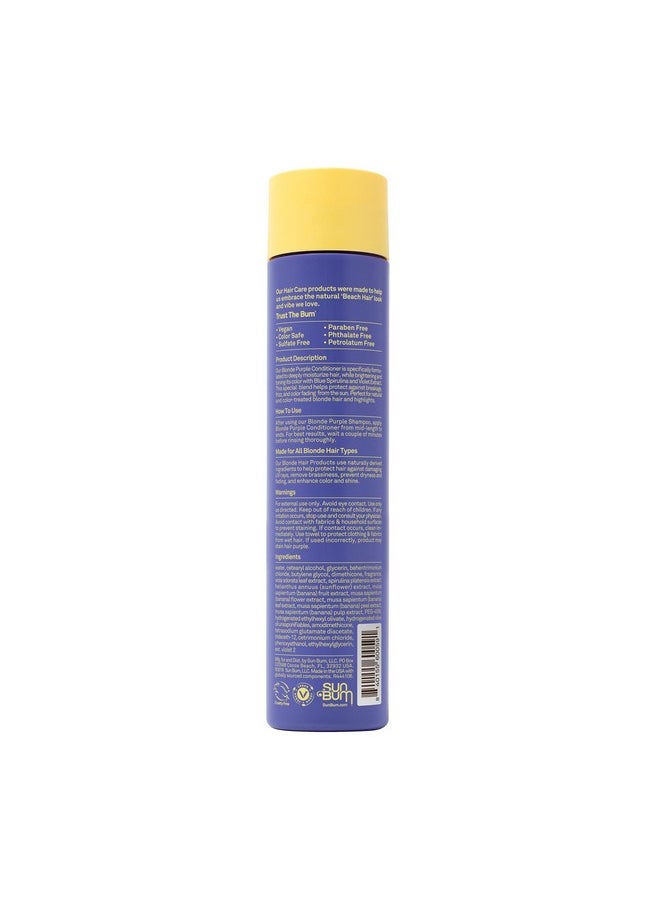 Sun Bum Blonde Conditioner | UVprotecting and Cruelty Free Color Enhancing and Toning Hair Treatment for Blondes | 10 Oz