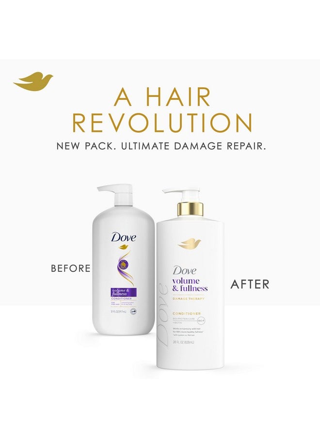 Dove Conditioner Volume & Fullness for Fine, Thin Hair with Liquid Bio-Protein Care Technology and Biotin 28 Fl oz