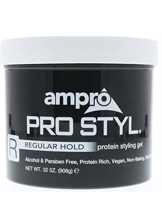 Ampro Pro Styl Regular Hold Protein Styling Gel 32 oz (Pack of 2)