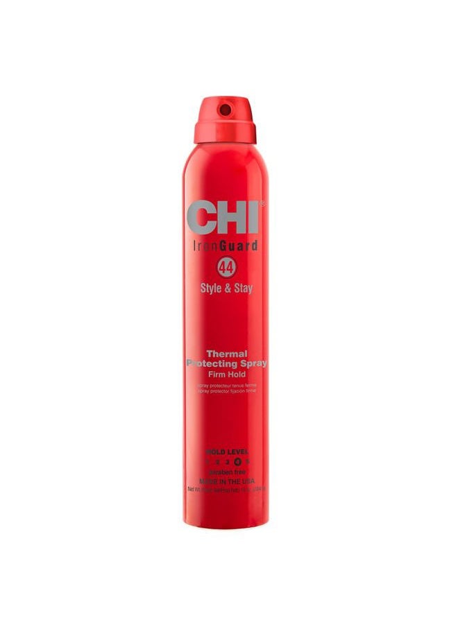 44 Iron Guard Style & Stay Firm Hold Protecting Spray, Heat Protectant & Hairspray for a Long-Lasting Hold, Sulfate & Paraben-Free, 10 Oz