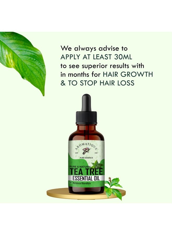 Aromatique Tea Tree Oil for Face - Tea Tree Essential Oil for Skin, Hair Growth, Scalp, Acne - Tea Tree Oil 30 ml