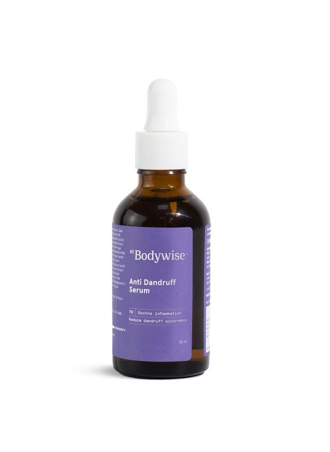 Be bodywise Anti Dandruff Scalp Serum 50ml | Fights Dandruff, Reduces flaky & itchy scalp | With Ichthyol Pale, Zinc Pyrithione, & Tea Tree Oil | Paraben & Sulphate free