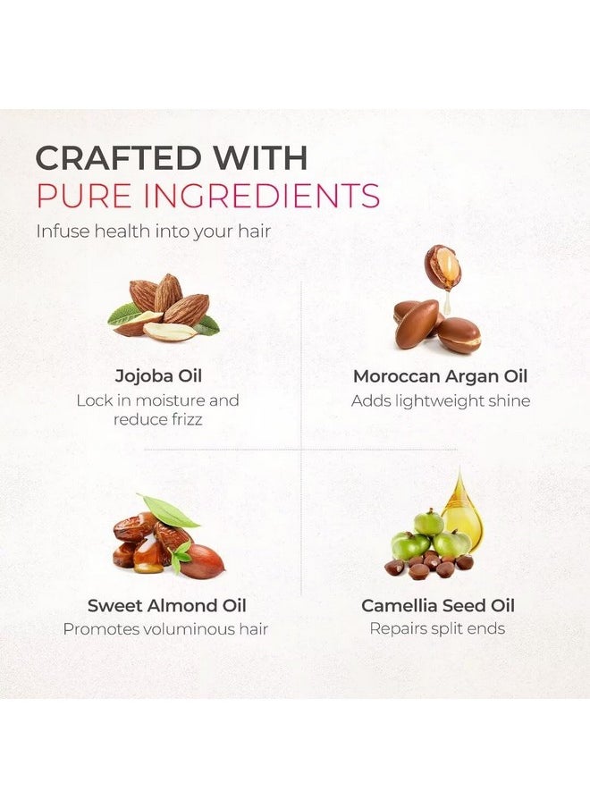 TYMO Weightless Hair Oil | Organic Nourishing Hair Treatment for Shine, Smoothness and Protection | Vegan Hair Serum Perfect for Dry, Damaged, Frizzy and Curly Hair, 2.7 Fl Oz