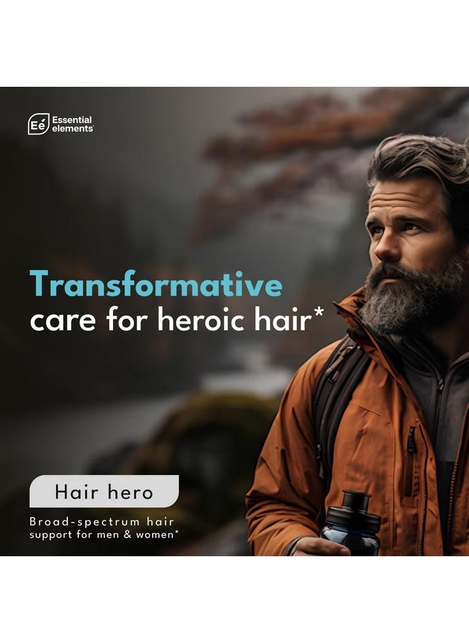Essential Elements Hair Hero - Hair Supplement for Women and Men - Powerful Hair Vitamin Formula for Hair Growth & Thickness - Healthy Hair, Skin, and Nails Product - 5000 mcg Biotin