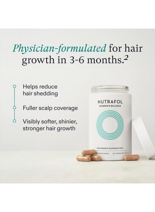 Nutrafol Women's Balance Hair Growth Supplements, Ages 45 and Up, Clinically Proven for Visibly Thicker Hair and Scalp Coverage in 3-6 Months, Dermatologist Recommended - 1 Month Supply Refill Pouch