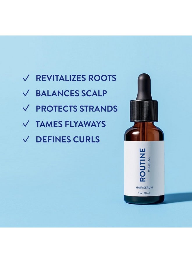 Routine Wellness Hair Serum for Thinning Hair - Nourishing Scalp Treatment with Rosemary Oil - Encourages Stronger, Longer, Healthier Hair - 30ml (Pack of 1)