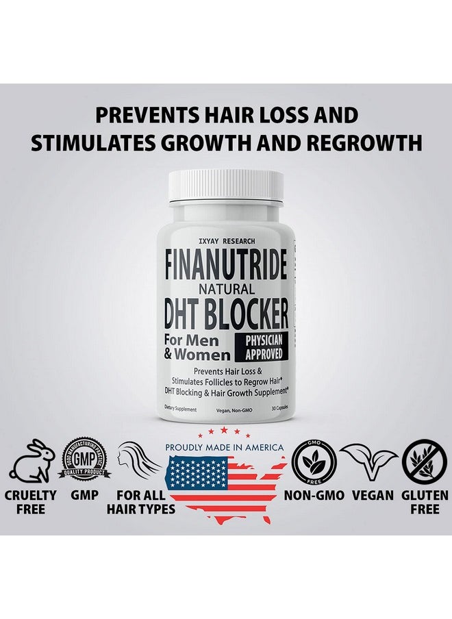 Finanutride Natural DHT Blocker & Hair Growth Capsules - Prevent Hair Loss, Stimulate Follicles, Proprietary Regrowth Treatment