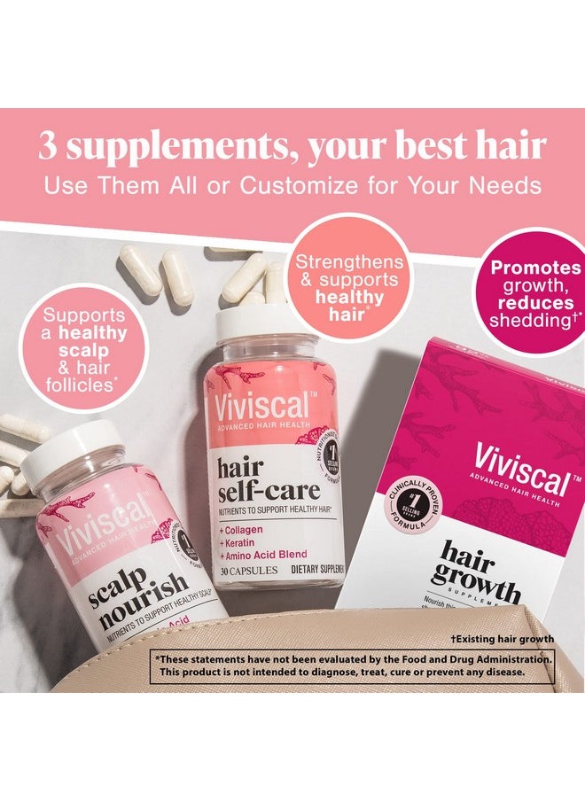 Viviscal Scalp Nourish Supplement, Blend of Nutrients for Scalp Health & Hair Follicles, Fortify Hair's Natural Beauty, Foundation for Healthy Hair Growth Vitamins, 30ct - 1 Month