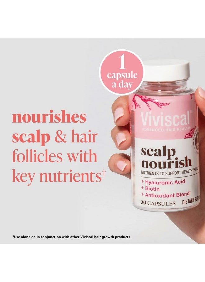 Viviscal Scalp Nourish Supplement, Blend of Nutrients for Scalp Health & Hair Follicles, Fortify Hair's Natural Beauty, Foundation for Healthy Hair Growth Vitamins, 30ct - 1 Month