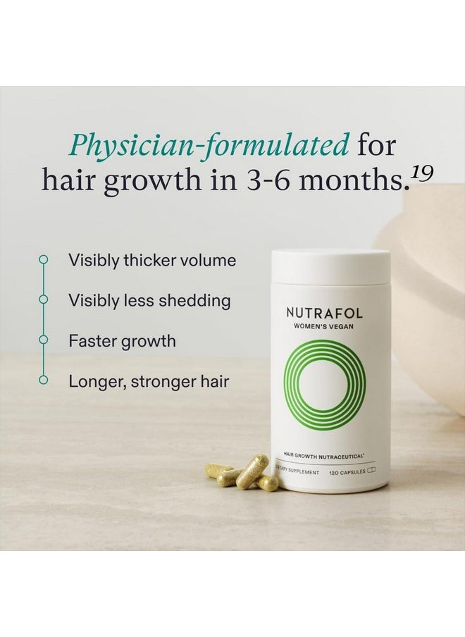 Nutrafol Women's Hair Growth Supplements, for Women 18-44 Years Old, Clinically Tested for Visibly Thicker, Stronger Hair, 100% Vegan Ingredients, Dermatologist Recommended - 1 Month Supply, 1 Pouch