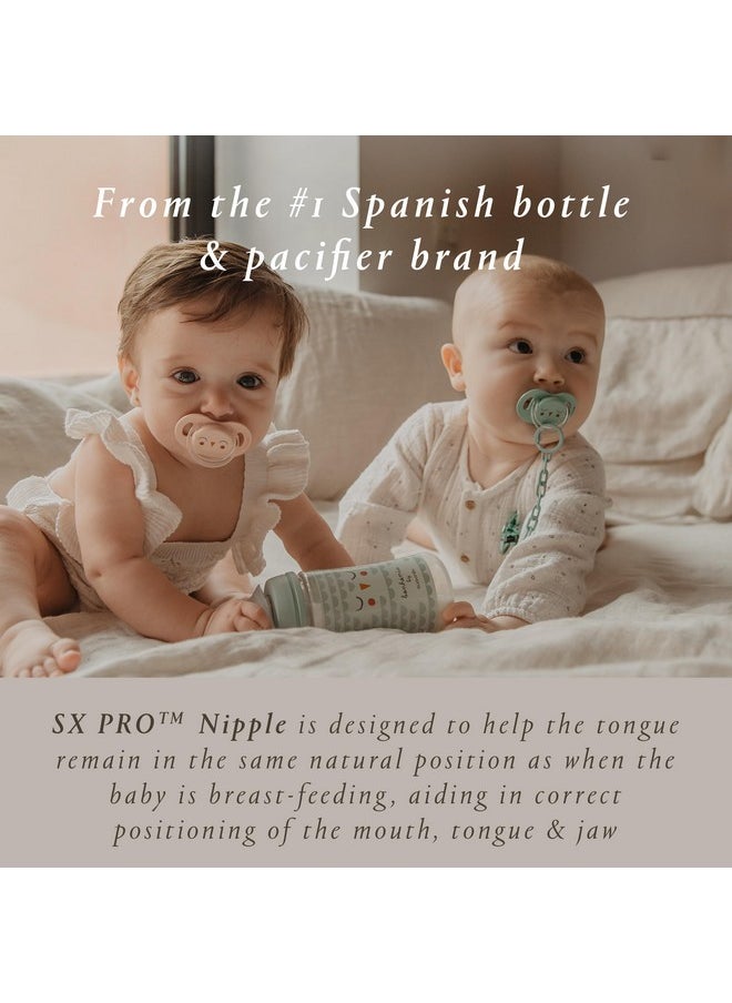 Suavinex Bonhomia SX PRO Physiological Pacifier, Supports Breastfeeding Babies, Pacifiers for 6-18 Months, Baby Pacifier, Baby Accessories, (Pink)