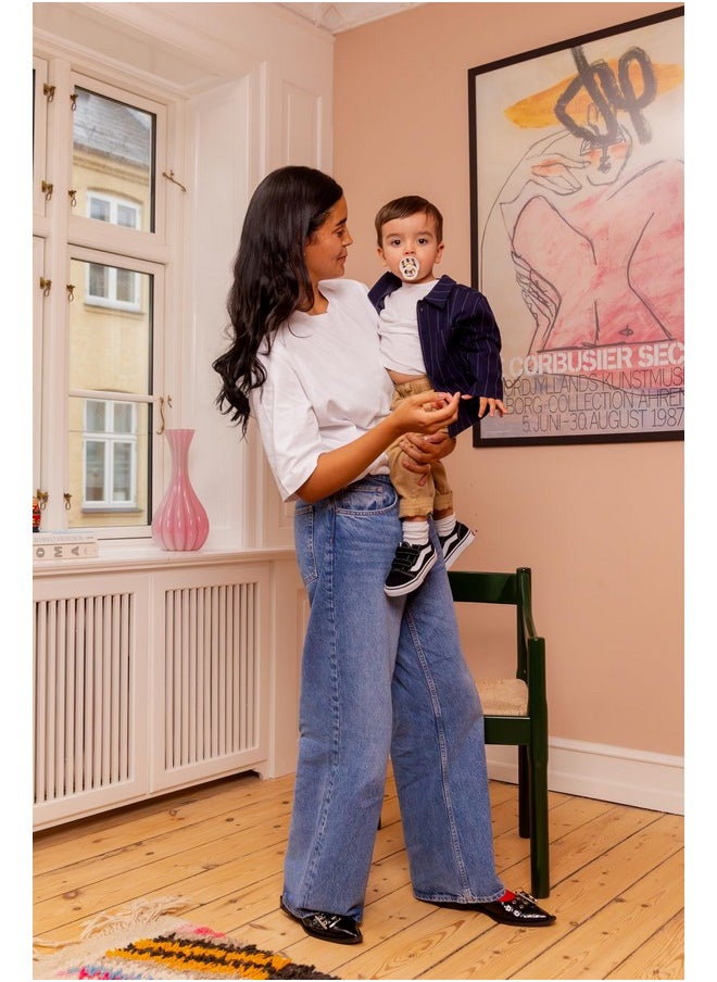 BIBS Pacifiers - Colour Studio 2 Pack | Round Nipple Baby Pacifier | BPA Free Natural Rubber Latex Soother | Made in Denmark | Size 6+ Months | Jasmine Sage