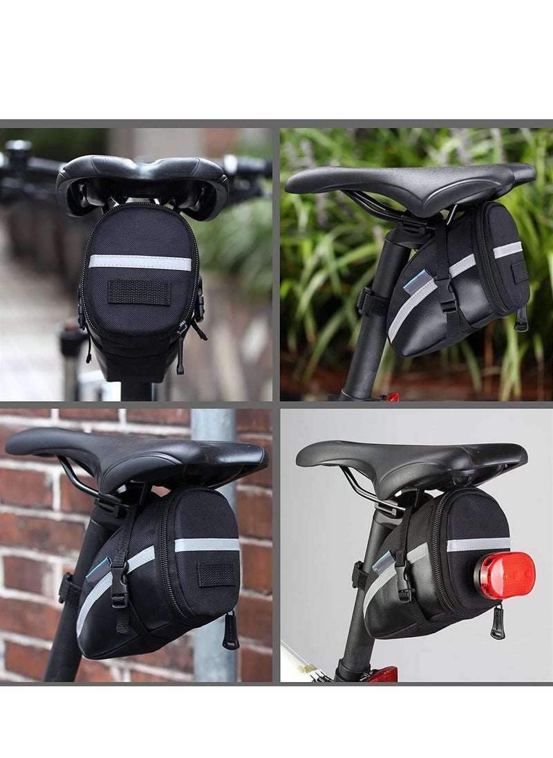 Water Resistant Bike Saddle Bag - Quick Release, Easy Install, and Reflective for Safety