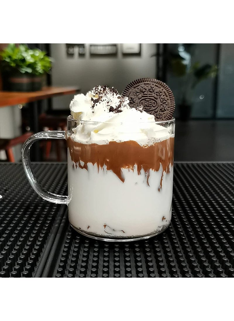 Baskety Glass Espresso Cup Set - Double Wall Insulated Clear Coffee Mugs with Handle - Thick Coffee Cups for Lattes, Tea, Cappuccinos, and More (Pack of 1)