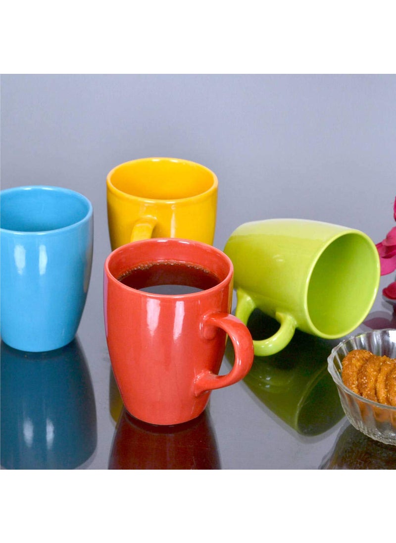 KITTENS Ceramic Coffee Mug Set of 4, Made with Food Grade Material, Handcrafted and Handpainted Design, Mugs for Daily Uses, 330ml, Multicolor