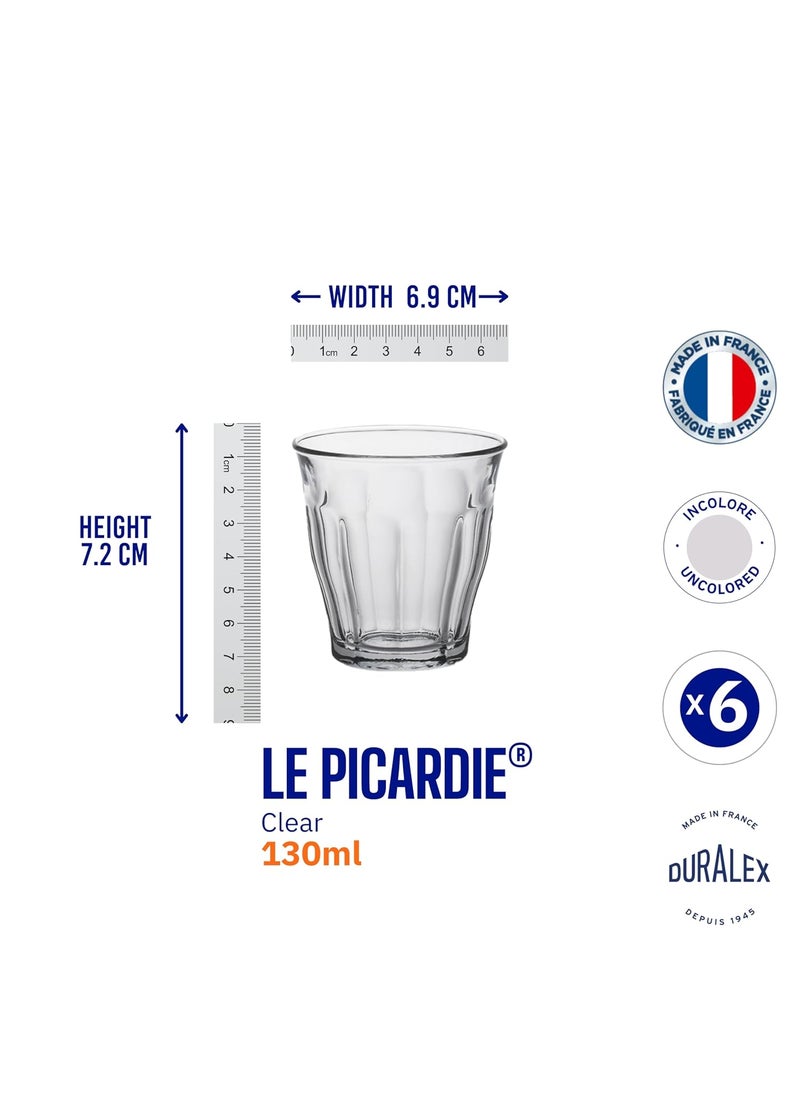 Duralex Picardie Clear Tumbler 130 ML 6 Pcs (1024AB/6)