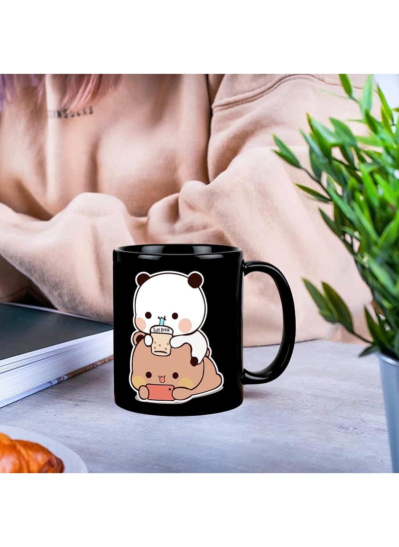 Bubu Dudu Coffee Mug Love Gifts for Lover Gift for Birthday/Anniversary Black Mug ATBK-9