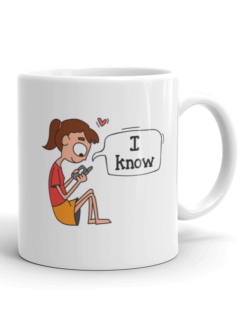 Oye Happy I Love You Premium Ceramic Mugs - Set of 2, Multicolour, 330ml