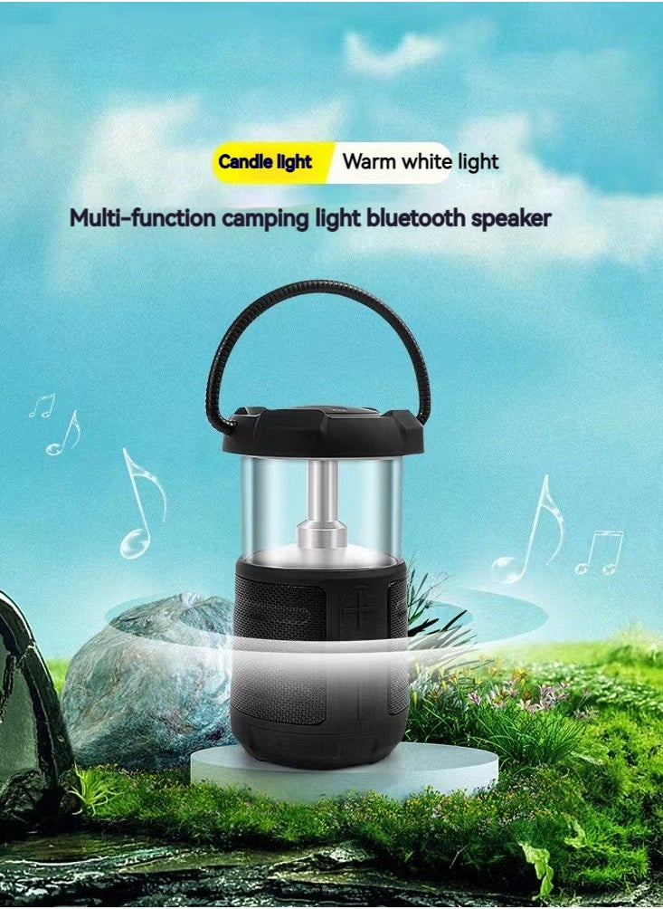 Outdoor Camping Light Led Retro Handheld Tent Light Convenient Usb Charging Bluetooth Sound Camping Light（Green）