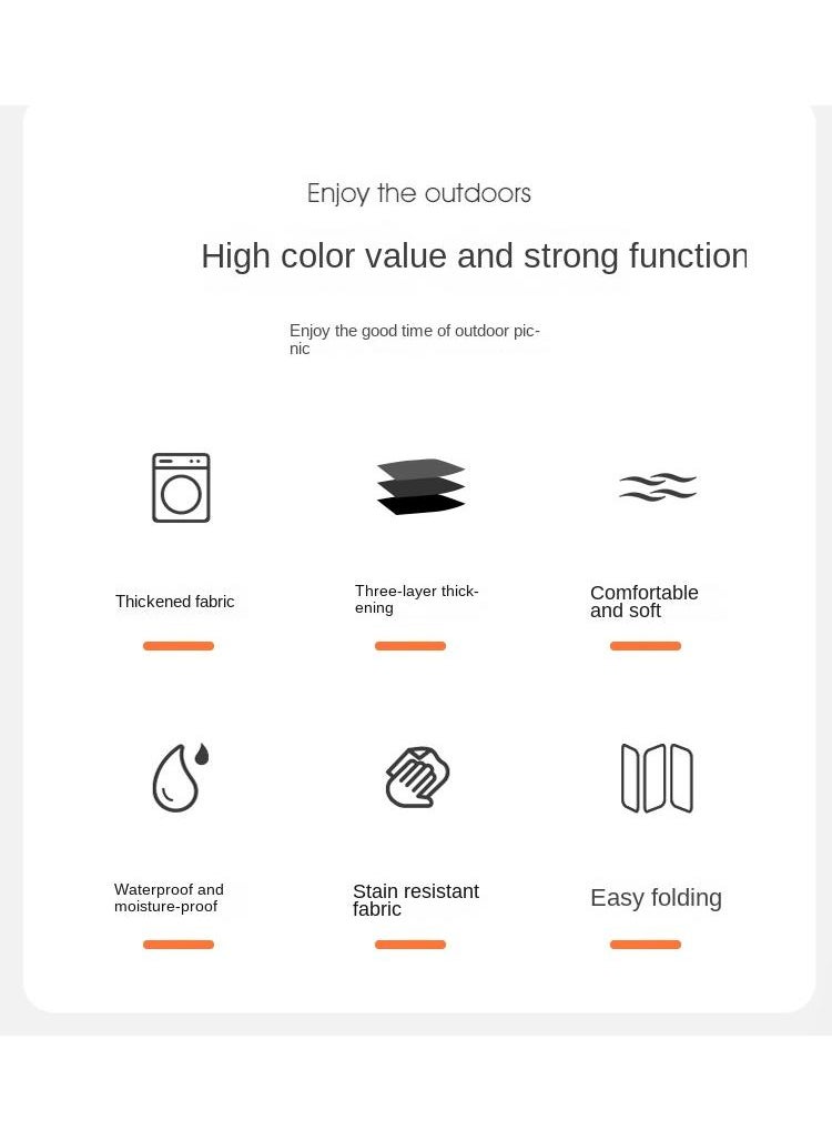 Extra Large Outdoor Picnic Blankets Waterproof For The Beach Camping Travelling On The Grass Park Blanket Rolling Up Packagin Multiple Size Available