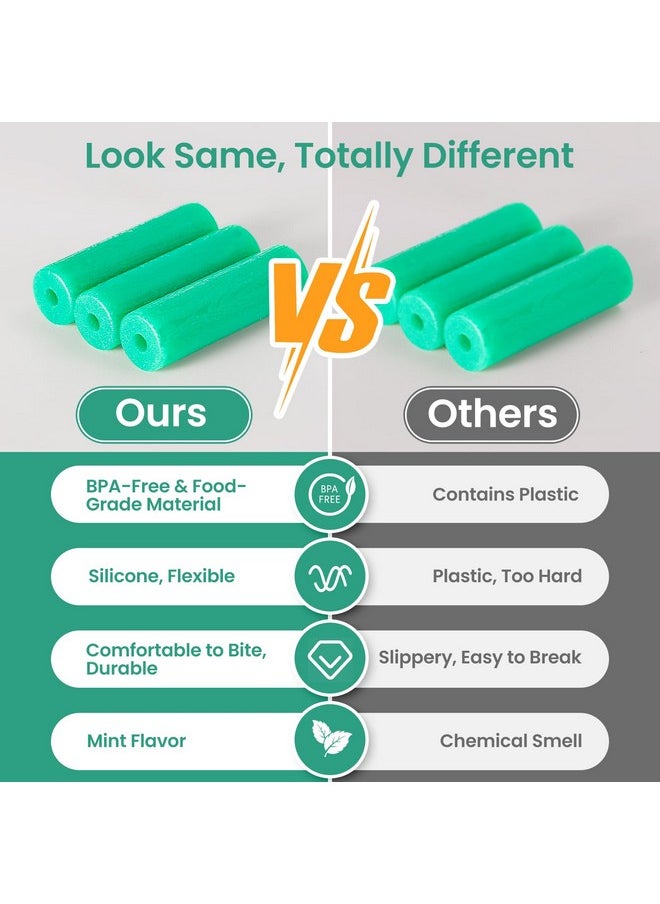 Aligner Chewies for Invisalign Aligners - Mint Scented and Aligner Removal Tools (Green Chewies 20Pcs + Remover Tools 2Pcs)