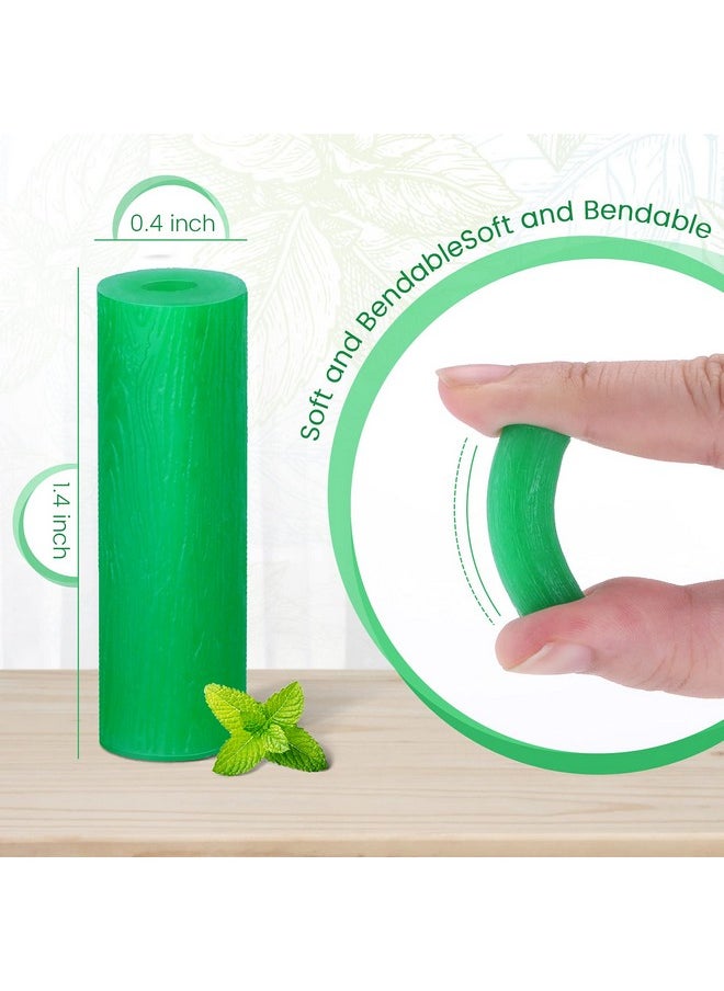 Aligner Chewies for Invisalign Aligners - Mint Scented and Aligner Removal Tools (Green Chewies 20Pcs + Remover Tools 2Pcs)