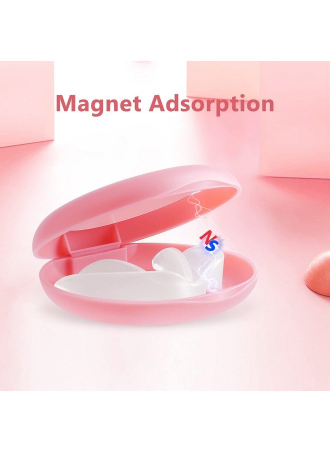 Retainer Case,Solid Orthodontic Retainer Case with Mirror-Pink