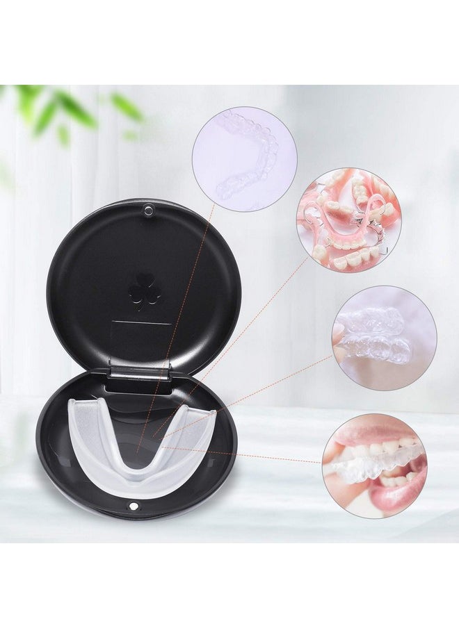 ZIZNBA 2 Pack Retainer Cases,Solid Orthodontic Retainer Case (Black)