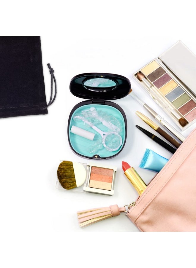 Doboli Retainer Case, Slim Aligner Case with Vent Holes, Stocking Stuffers For Gift Women Men,Compatible with Invisalign, Mouth Guard Case, Cute Retainer Case with Retainer Removal Tool and Brush,