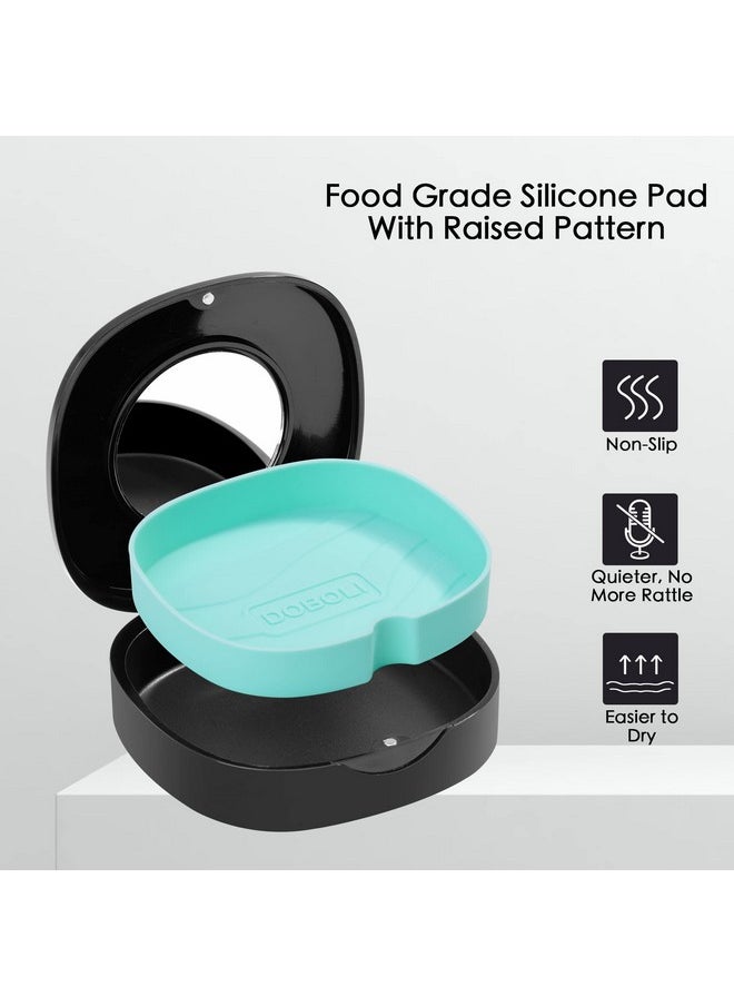 Doboli Retainer Case, Slim Aligner Case with Vent Holes, Stocking Stuffers For Gift Women Men,Compatible with Invisalign, Mouth Guard Case, Cute Retainer Case with Retainer Removal Tool and Brush,