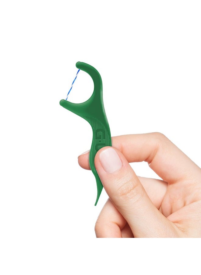 GUM Twisted Mint Floss Picks - Twisted Threads, Shred-Resistant Floss, Easy Grip Handle, 90ct. (Pack of 3)