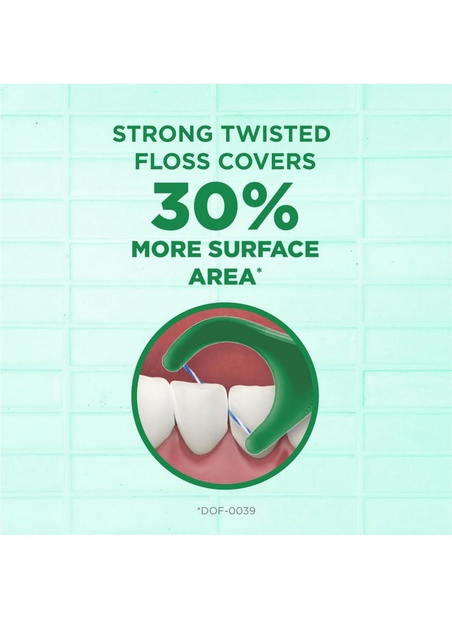 GUM Twisted Mint Floss Picks - Twisted Threads, Shred-Resistant Floss, Easy Grip Handle, 90ct. (Pack of 3)