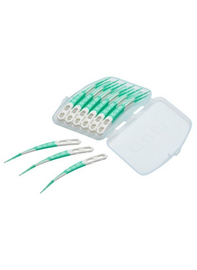 GUM Soft-Picks Advanced, Easy to Use Dental Picks for Teeth Cleaning and Gum Health, Disposable Interdental Brushes with Convenient Carry Case, Dentist Recommended Dental Picks, 90ct (4pk)