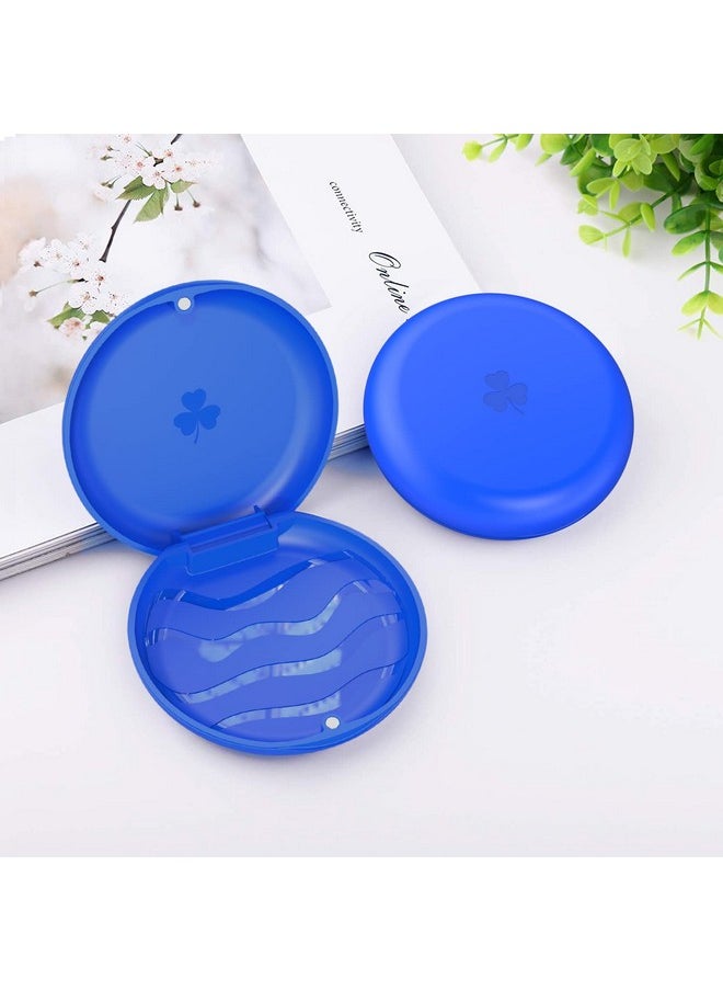 ARGOMAX 2 Pack Retainer Case, Aligner Case, Orthodontic Retainer Case, Retainer Mouth Guards Travel Case - Dark Blue.